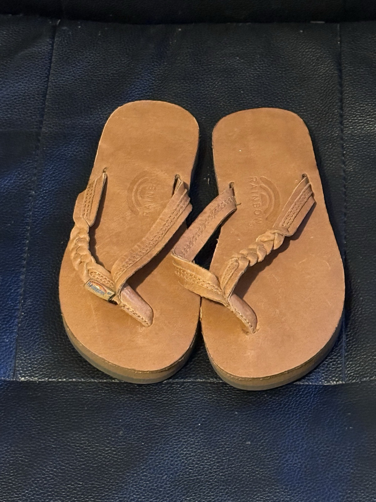 Colorful Rainbow Flip Flops for Girls - Comfortable Kids Summer Sandals-image
