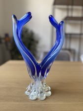 Vase En Verre (Murano?) Bleu