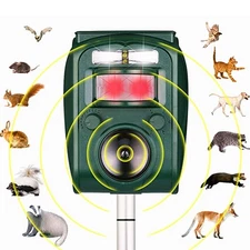 Solar Ultrasonic Animal Repellent Bird Repellent Dog Skunk Deer For Garden Yard