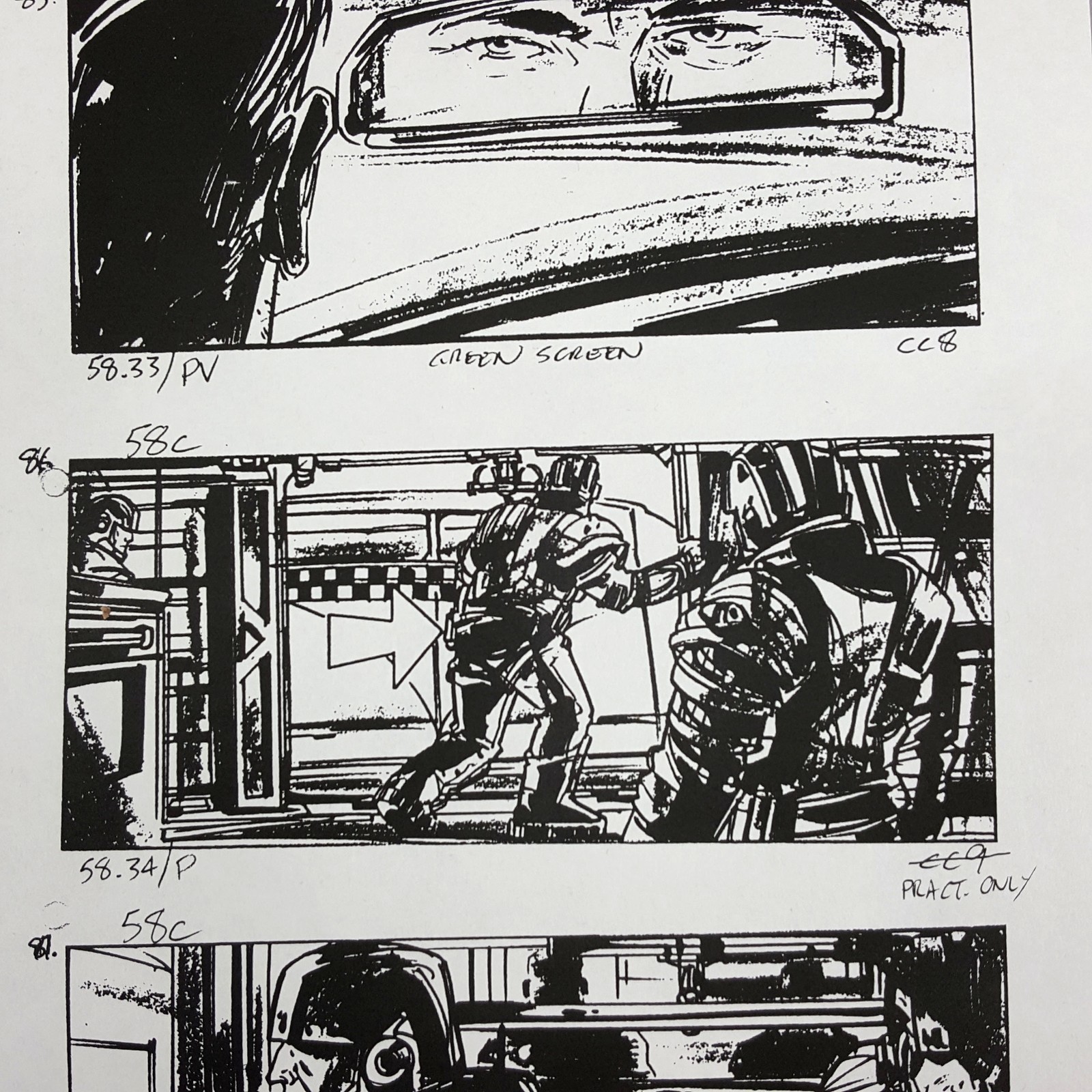 Image 7 of The Fifth Element - Production Used Storyboard, Cab Chase 85-87, COA