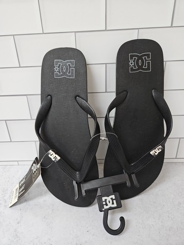 DC Shoes Spray Graffik Thongs In Grey/black/lime - City Beach