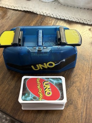 Uno Showdown Supercharged Family Card Game With Machine And Cards No Instruction