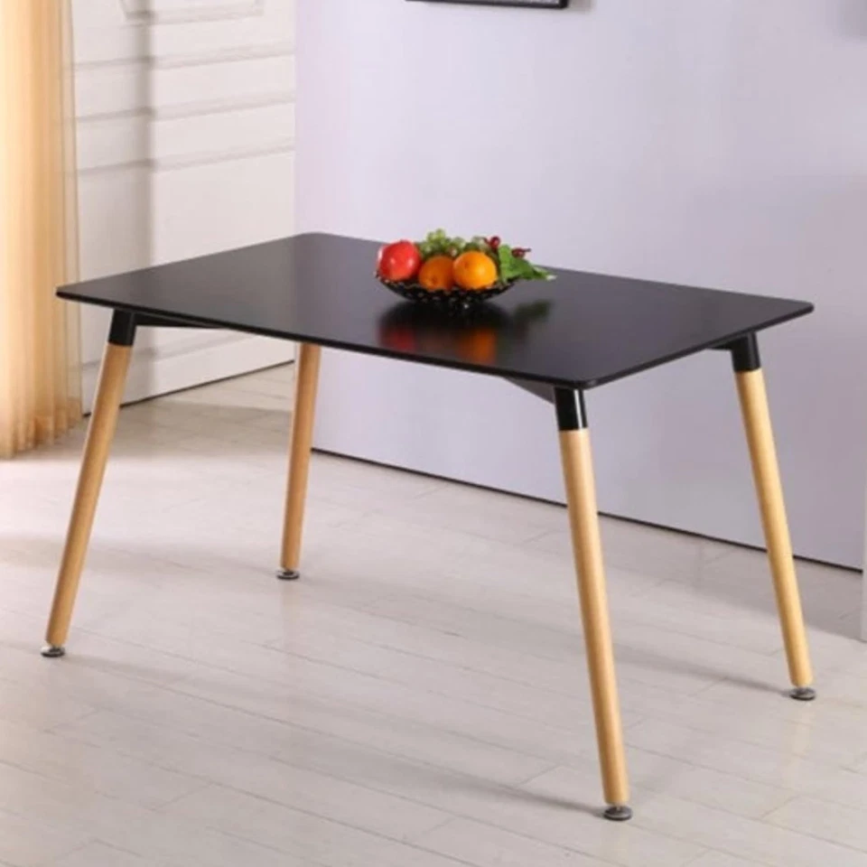 Rectangular Dining Table Set – 4 Chairs with PU Cushions and Solid Wood Frame - Image 2 of 4