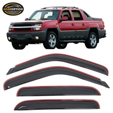 In-Channel Window Visors Fit 01-06 Chevy Silverado GMC Sierra 1500 2500 Crew Cab