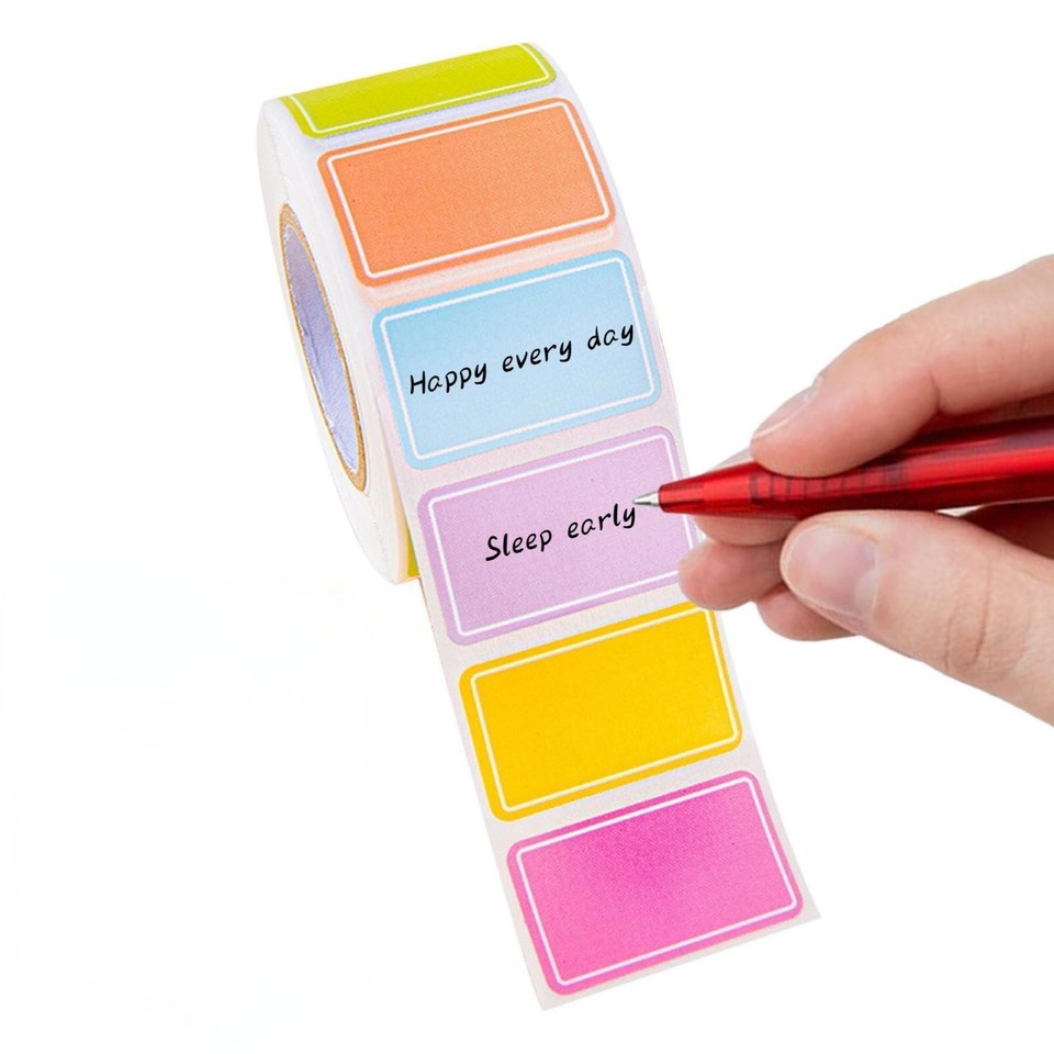 500PCS Waterproof Colored Labels Removable Stickers Inventory Files ...