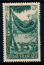FRENCH GUIANA #192 1947 10c HAMOCK MINT VF NH NO GUM