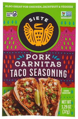 Siete Carnitas Seasoning Mix | Slow Cooker Spices | Gluten Free | Vegan | Paleo