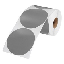 500 Pcs 4 Inch Colored Dot Stickers Labels, Grey