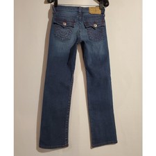 True Religion Kids SE Straight Flap Pocket Dark Wash Jeans Size 8 Youth Unisex