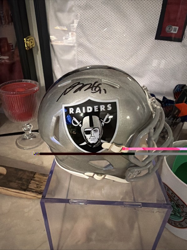 Devonte Adams Autographed Signed Mini Helmet Raiders Beckett COA