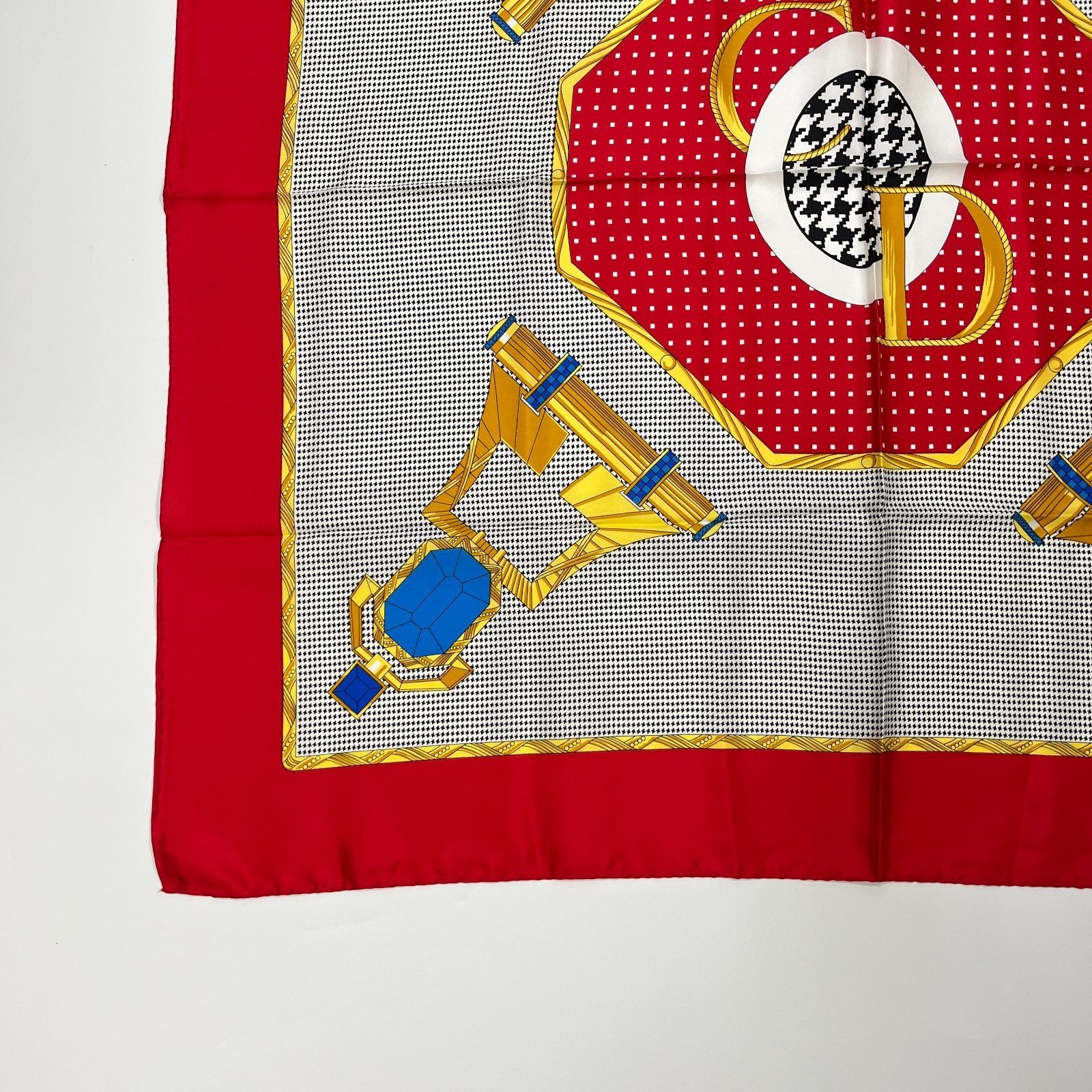 Christian Dior Silk Square Scarf Multicolor 33.1in Vintage Pre owned thumbnail 5