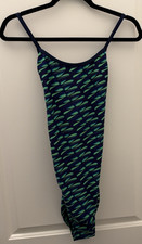 TYR Durafast Elite Trinityfit Swimsuit Size 38 Dragonflyte Navy/Green NEW