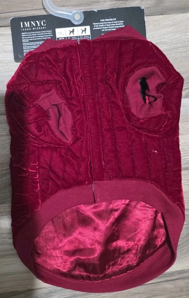 Ropa para mascotas Isaac Mizrahi nueva con etiquetas, roja, M Foto 2 de 4