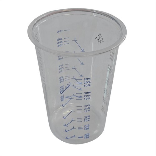 10PCS 1000ml Disposable Measuring Cups Clear Graduated Plastic Paint Mixing Cups - Picture 8 of 12