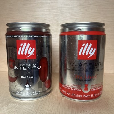 illy Intenso & Classico Ground Espresso Coffee, Bold & Classic Roast  8.8 oz ea
