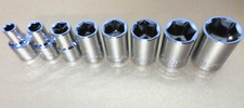New Kobalt 38 Sae Standard 6-point Socket Set 14-1116 Shallow 8pc Chrome