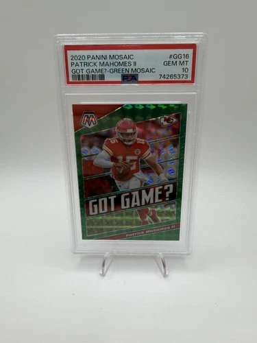 PATRICK MAHOMES II 2020 PANINI NFL MOSAIC GOT GAME GREEN #GG16 PSA 10
