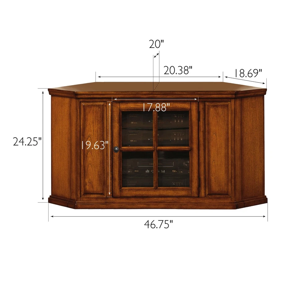 Soporte de TV Opal Corner para televisores de 50 pulgadas, 46 pulgadas, roble medio bruñido, espacio-sa... Foto 3 de 4