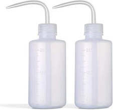 2 Pcs 250ml Wash Bottles Safety Squeeze Bottles White