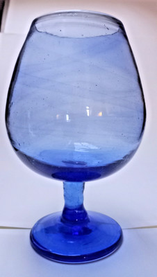 Brandy-Ballon-Extra-Große Größe-Mundgeblasen-Blau-Recycling-Glas-700gr