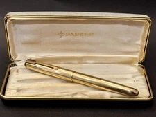 NOS PARKER 51 AEROMETRIC FOUNTAIN PEN INSIGNIA GOLD USA (BFP601)