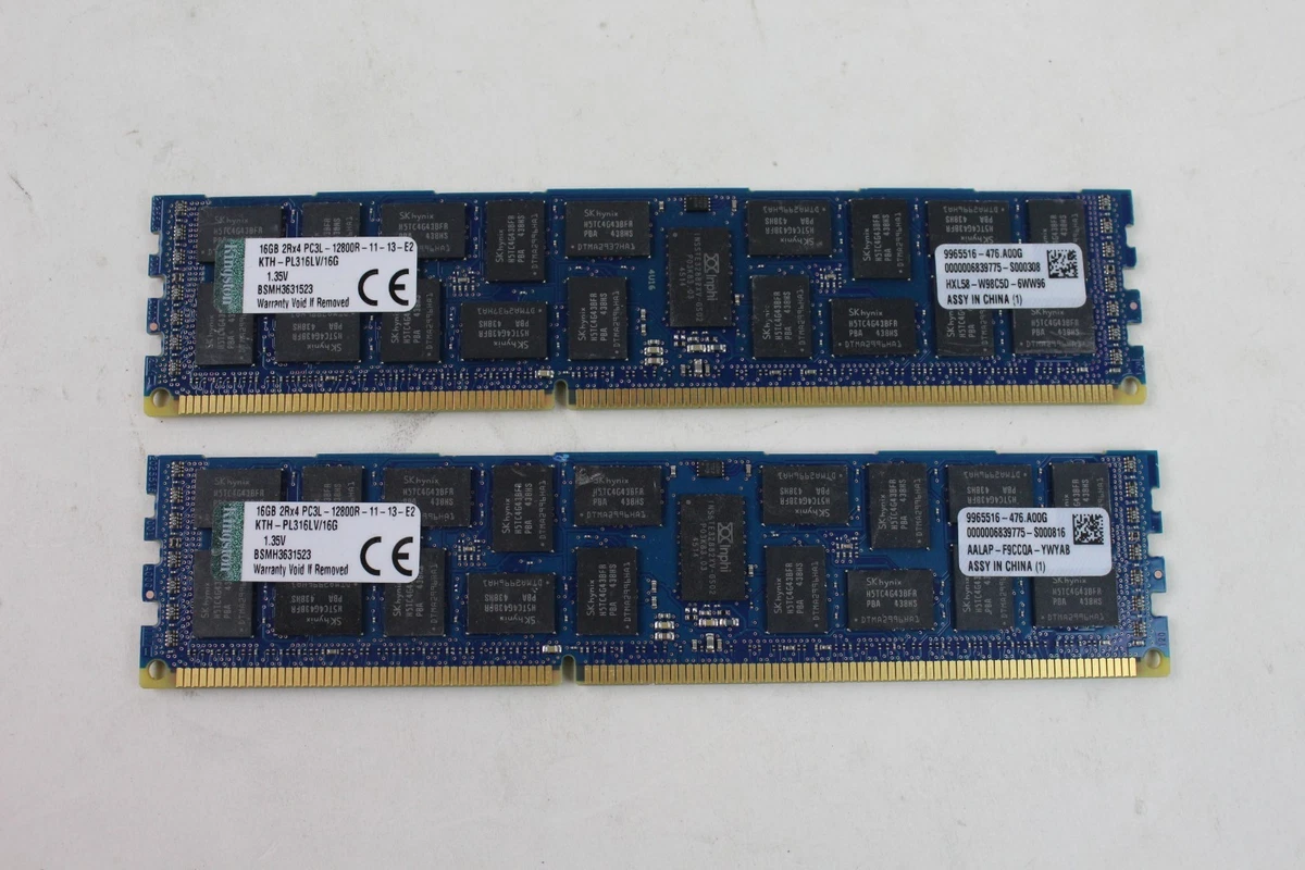 Kingston 32GB (2x16GB) KTD-PE310Q/16G – Mémoire RAM DDR3 Serveur, Utilisée