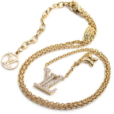 Louis Vuitton M00596 Necklace LV Iconic Gold Brass L45cm Boxed w 