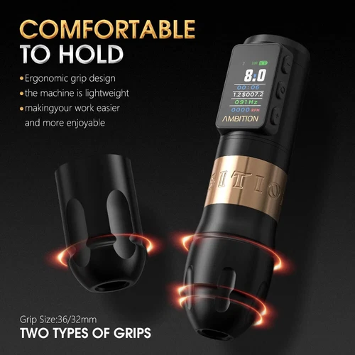 Ambition Vibe Max 2.5-3.5-4.0-4.5mm Stroke Wireless Tattoo Machine Pen Brushless image 2