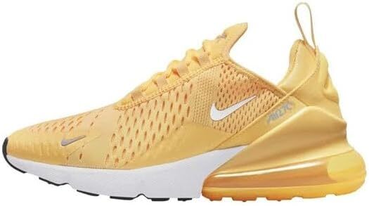 Женские кроссовки Nike Air Max 270 Topaz Золотисто-бело-лазерно-оранжевый (AH6789 701)