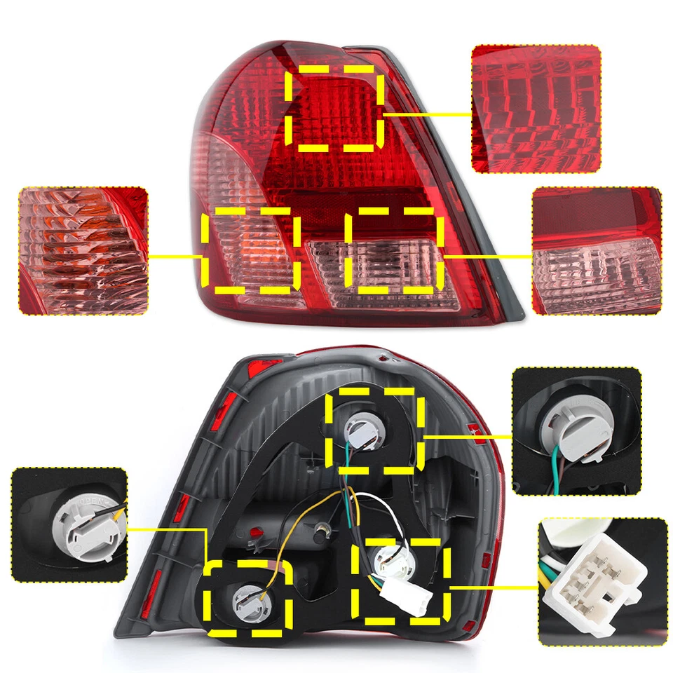 For Toyota Echo 2000 2001 2002 Left Driver Side Tail Light Brake Rear Lamp Stop - image 3 of 4