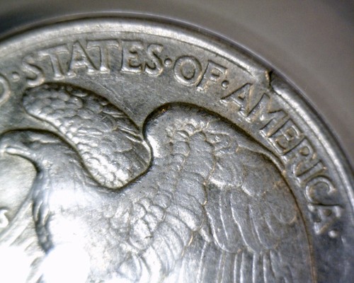 1943 ERROR ANACS EF 45 CRACKED BLANK Walking Liberty SILVER Half Dollar Coin NR - Picture 7 of 9