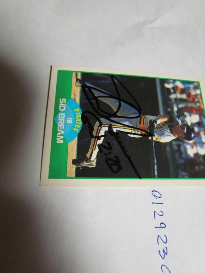 1989 Score Sid Bream signed Baseball Trading Card - Image 2 of 3