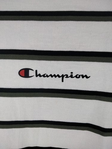 Champion Mens XL Script Stripe Tee T-Shirt Logo Regular Fit Stretch NWT - Picture 5 of 9