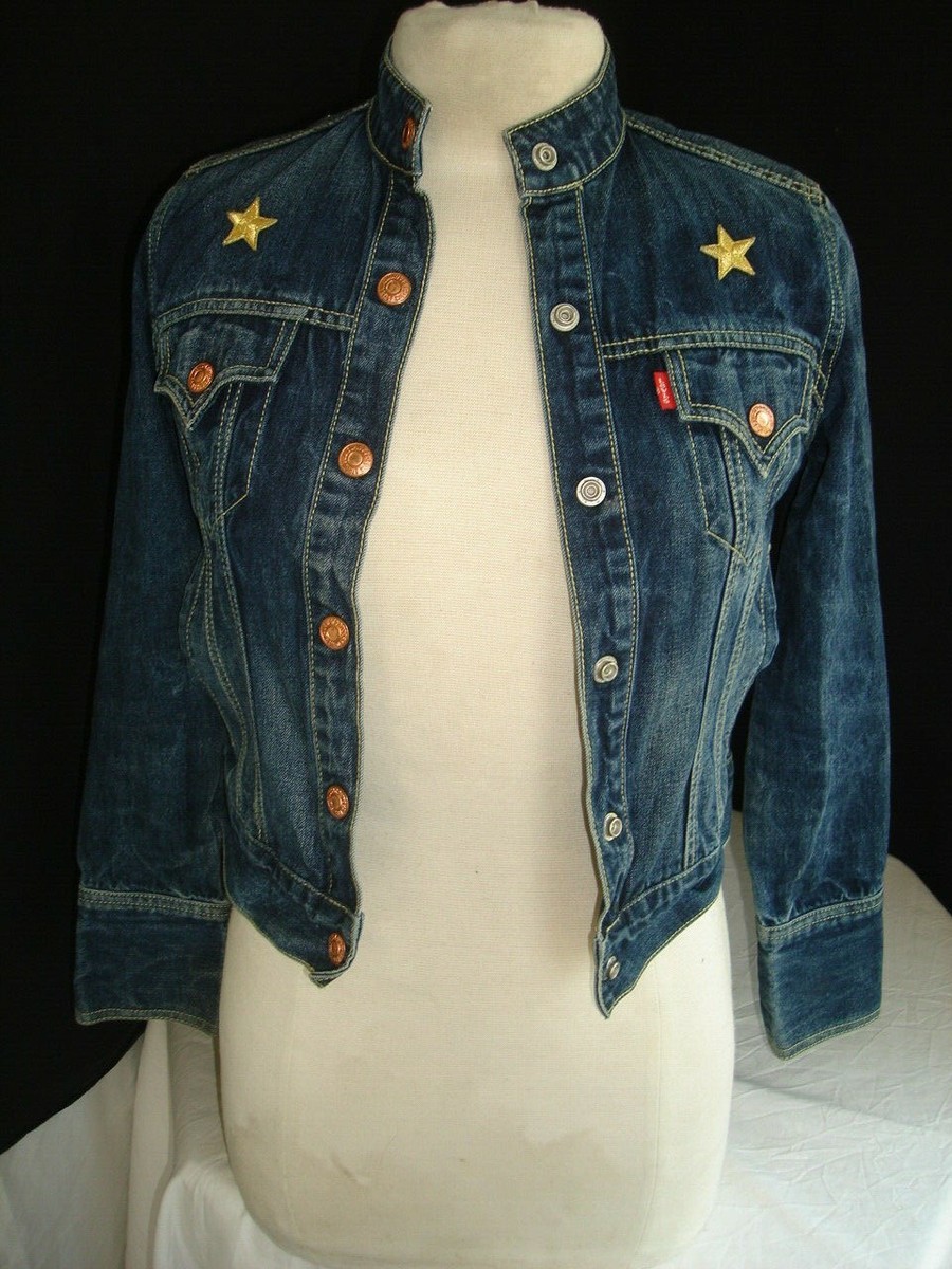 Levi Strauss Easy Rider 100% Cotton Dark Blue Jean Jacket Woman's