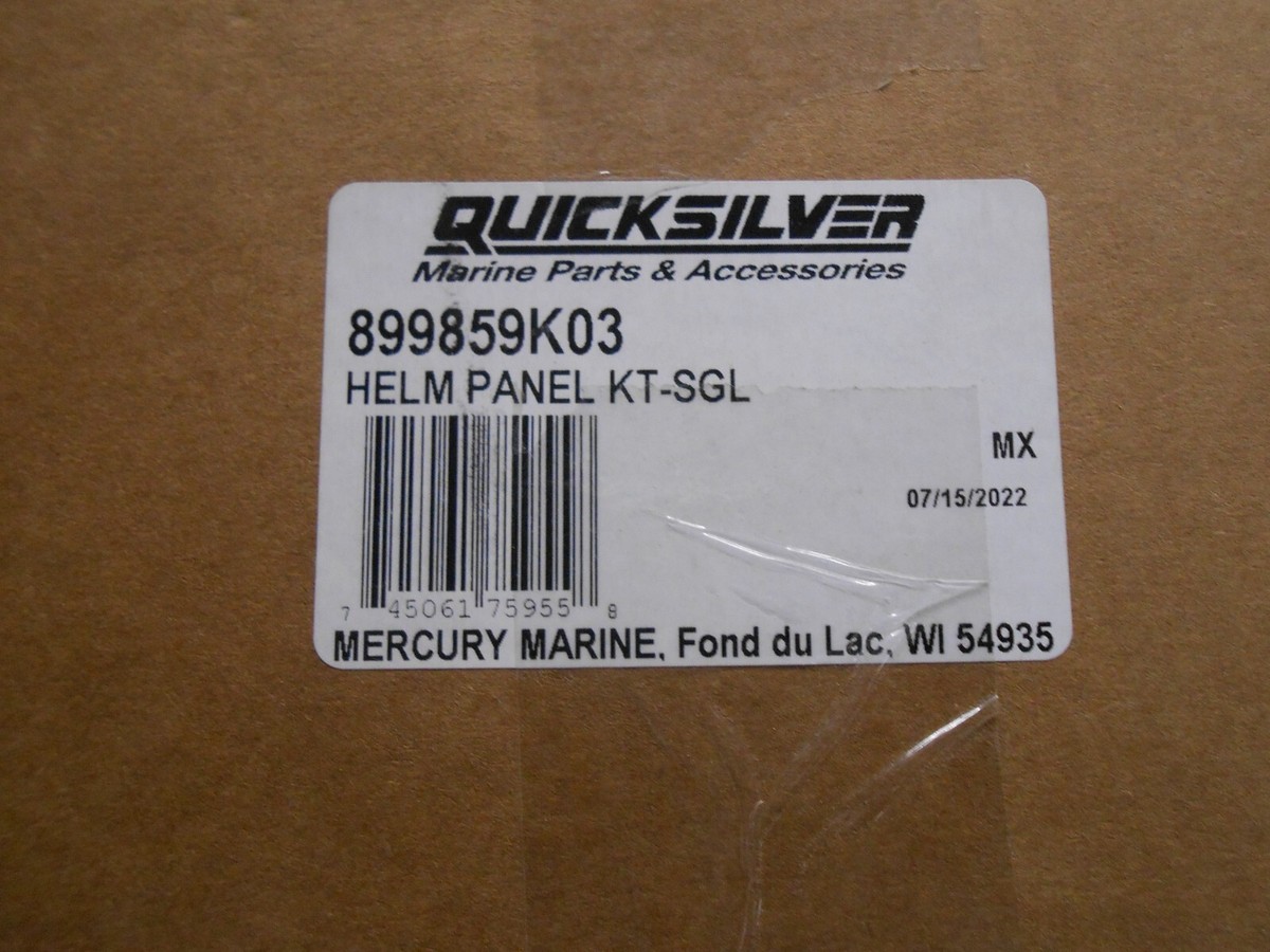 899859K03 Mercury Quicksilver DTS Helm Panel Kit Single (8M0101651