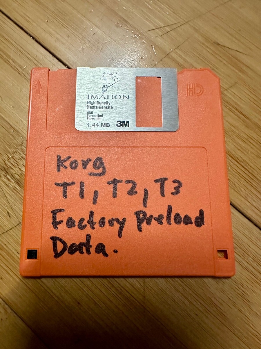 Korg T1, T2, T3 Factory PRELOAD Data FLOPPY disk | eBay