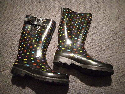 Western Chief Women's Ditsy Dots Rain Boots – Rubber, 11.5" Shaft, 0.5" Platform