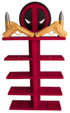 Funko Bitty Pop! - Soporte de exhibición Deadpool (GOLD GUNS)