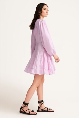 Merlette Arbor Mini Dress Long Balloon Sleeve Flared Swing