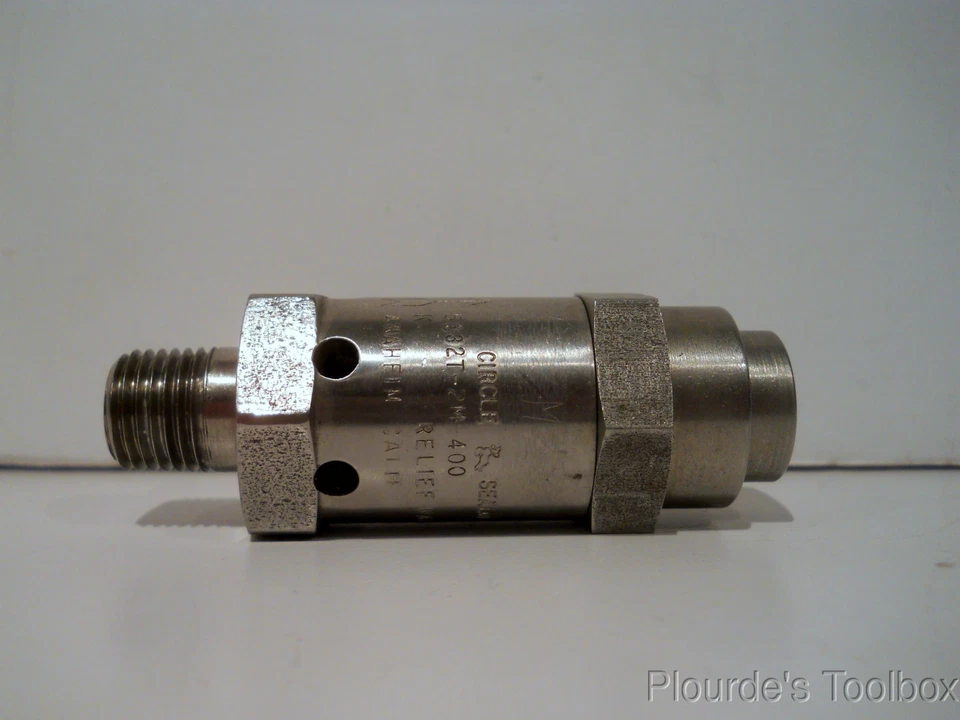 New Circle Seal Stainless Steel 1/4" Pipe Relief Valve 5132T-2M-400, 400 PSIG - Image 3 of 4