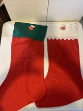Lot 2 Jumbo Extra Large Christmas Stocking Red w/white  Green 36 inches New