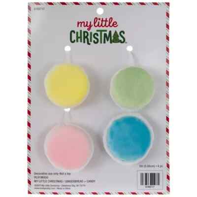 My Little Christmas Pastel Mini Macaron Ornaments 1.81'' x 1.81''  set of 4