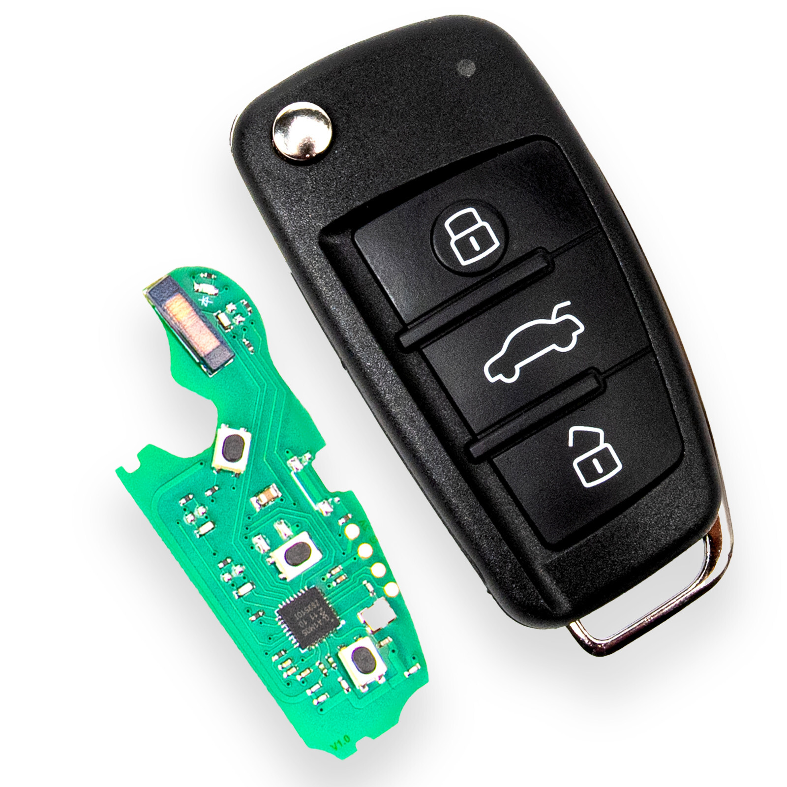 Prezzo Shock! Chiave Audi A3 8V 8V0837220D 434Mhz AES48 Inclusa Fresatura Lama