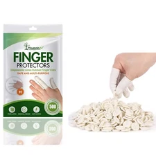 Disposable Latex Finger Cots 500Pcs - Anti Static Rubber Fingertip Protector