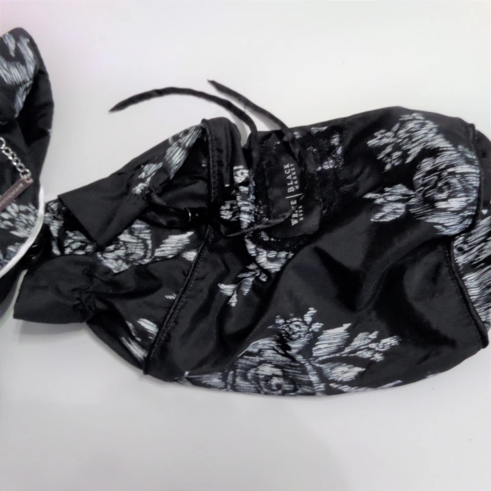 БЕЛЫЙ ДОМ ЧЕРНЫЙ РЫНОК ЧЕРНЫЙ ЦВЕТОЧНЫЙ ПУХОВИК УПАКОВЫВАЕМЫЙ СТЕГАНАЯ КУРТКА SZ: S НОВЫЙ С ЯРЛЫКАМИ - Изображение 4 из 4