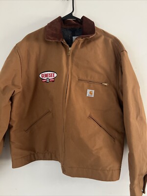 Vintage Carhartt Detroit Jacket Brown Tan Blanket Lined Duck Xl