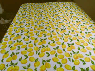 Issac mizrahi lemon tablecloth easy care rectangular