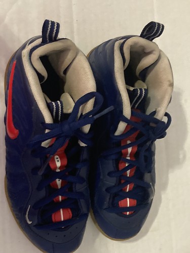 Nike Foamposite Pro Kids Shoes Size 2y 2 Blue Red White USA Olympics Boys j65 - Picture 3 of 7