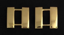 Captain Rank Insignia Metal Gold Finish - Small (Pair)
