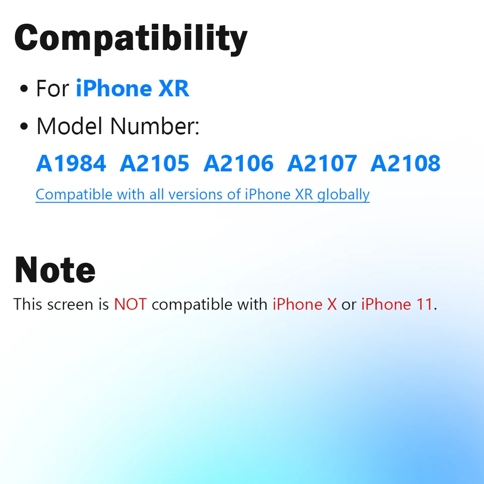 For iPhone XR LCD Screen Replacement Retina 3D Touch Digitizer Display Assembly - Image 2 of 4